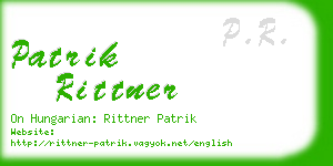 patrik rittner business card